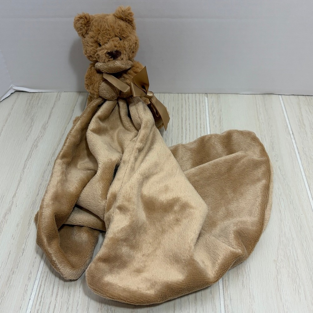 Jellycat Bartholomew Bear Soother Security Blanket One Size Tan Brown Plush Baby